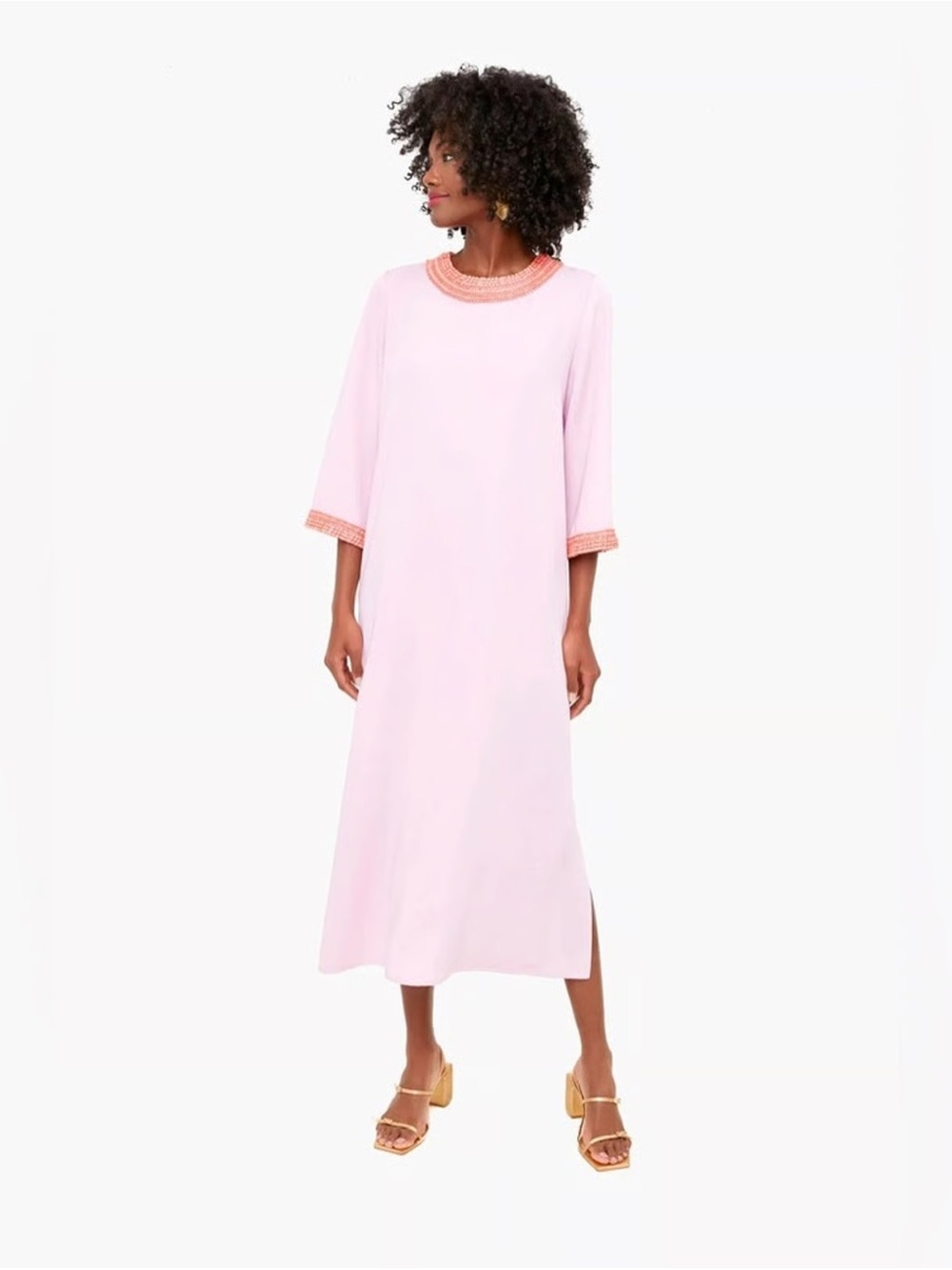 Elegant Tuckernuck Orchid Haze Jamie Midi Dress with Beaded Detail Trim